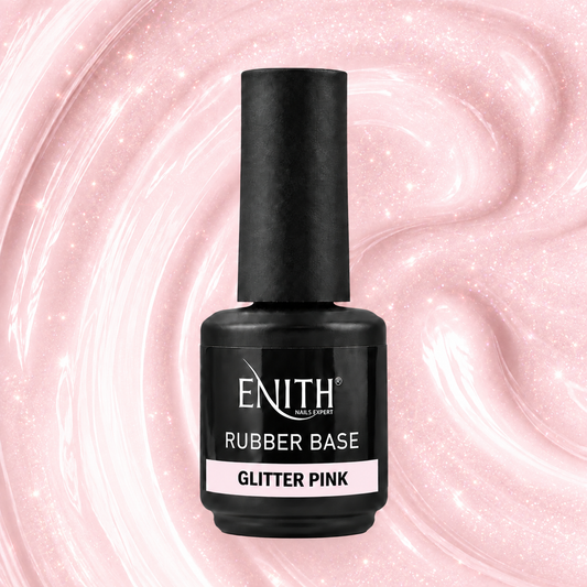 Rubber Base - Glitter Pink (15 ml)