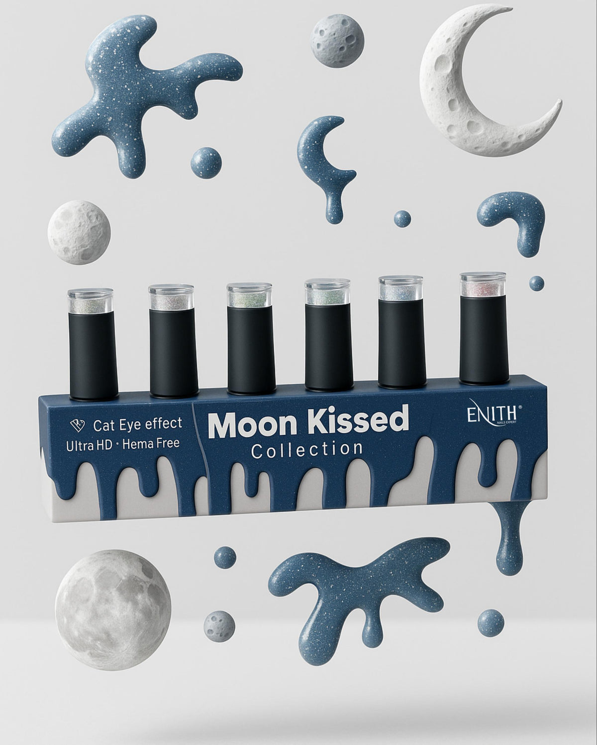 KIT ESMALTE GEL UV/LED 6 UNID 10G CAT EYE -ENITH